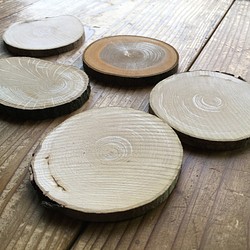 2枚セット　木の輪切り　ハンドメイド素材【送料無料】 1枚目の画像