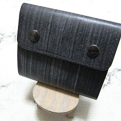 セール】三つ折り財布 ボックス型コインケース 画期的アイデア ヌメ革 