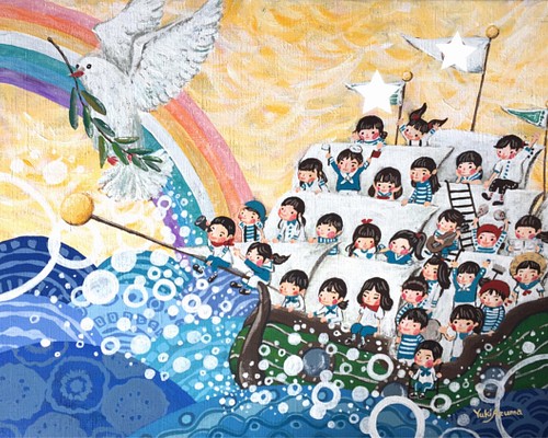 オリジナル！幼稚園・保育園《卒園記念絵画》 絵画 あづまゆき 通販