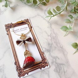 イチゴのチョコレートフォンデュ バッグチャーム 1枚目の画像