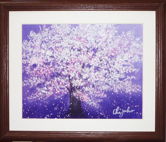 パステル画　　桜