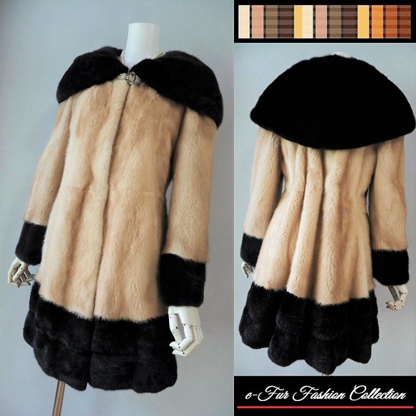 パリの貴婦人を思わせる優雅な一着☆クラシカルな上品さ漂う、ゴージャスなミンクコート リアルファーコート　毛皮コート