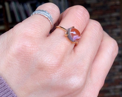 天然石 キャンディリング クォーツリング 指輪 ピンク