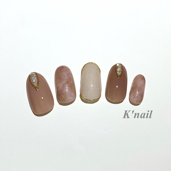 No 91ニュアンスネイル ベージュ ホワイト ラメ ミラー 大人 ネイルチップ ネイルシール K Nail 通販 Creema クリーマ ハンドメイド 手作り クラフト作品の販売サイト