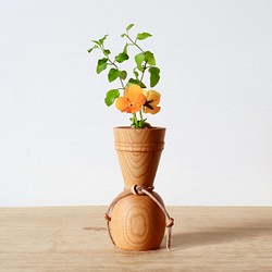 花器　フラワーベース　ブラックチェリーSサイズ①　(生花、ドライフラワー共用) 1枚目の画像