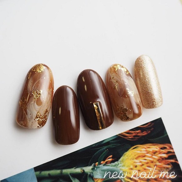 No 11 ビターチョコレートネイル バレンタインデザイン ネイルチップ ネイルシール New Nail Me ニューネイルミー 通販 Creema クリーマ ハンドメイド 手作り クラフト作品の販売サイト