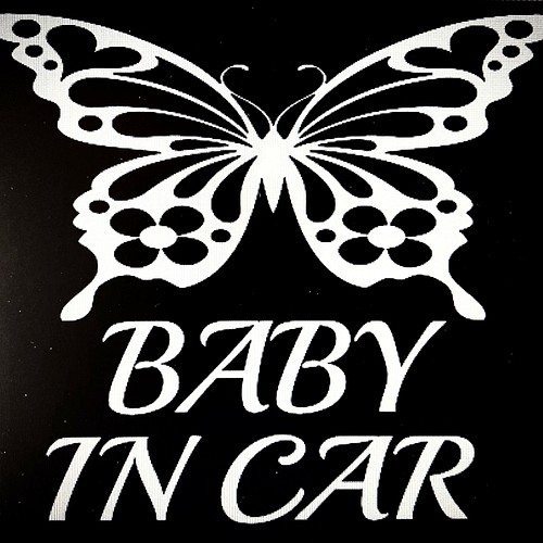 ベイビーインカー ステッカー カッティングシート Baby In Car 蝶々 バタフライ 子供 車 ベイビー キッズ シール ステッカー Ermeteor 通販 Creema クリーマ ハンドメイド 手作り クラフト作品の販売サイト