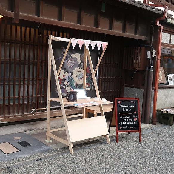 かわいい什器 6号 移動式 屋台 全国発送可 折りたたみ ディスプレイ