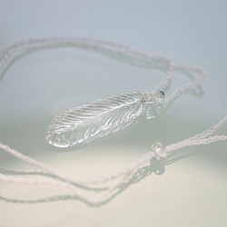 天使の羽根： Glass Feather（White Thread）波動玉® 0911 1枚目の画像