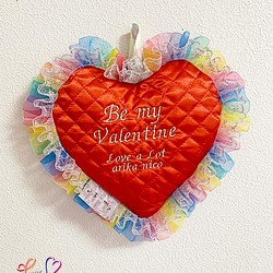 【Be my Valentine】Rainbow frillのスペシャルウォールデコ①（white） 1枚目の画像