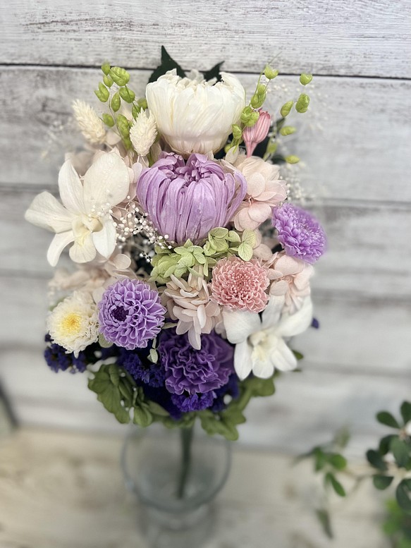 オーダー品 プリザーブドフラワー 仏花 花器なし ご自宅の花筒に挿すタイプ フラワー リース Lulu Fleur 通販 Creema クリーマ ハンドメイド 手作り クラフト作品の販売サイト