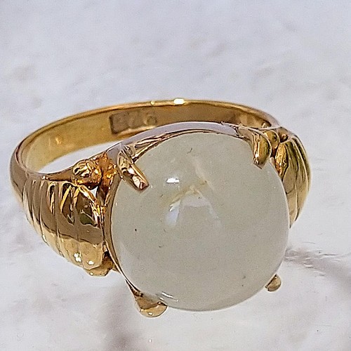 天然ファイヤーオパール0.671ct K18リング メキシコ オパール 指輪