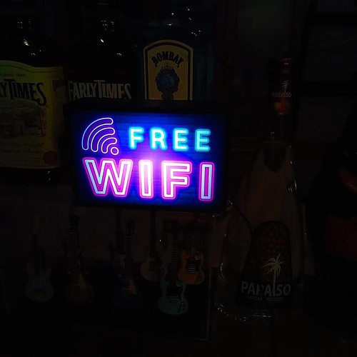 フリー Wi-Fi FREE 電波フリー デスクトップ サイン ミニチュア 看板 