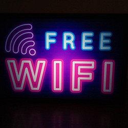 フリー Wi-Fi FREE 電波フリー デスクトップ サイン ミニチュア 看板