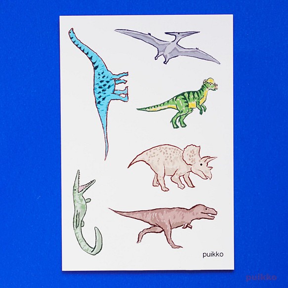 紋身貼紙恐龍蠟筆劃 第1張的照片