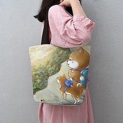 柴犬大學 - 柴老大Shibaniki 棉質帆布包 A4可裝 第1張的照片
