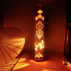 竹ランプ 炎のゆらめき〜〜揺らぎの池〜〜 照明（ライト）・ランプ 
