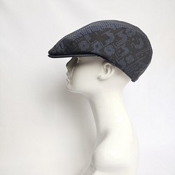 Oshima Tsumugi 狩獵帽：玳瑁紋 x 幾何紋 / 免費尺寸調整 / 日本免運費 / 2202h03 第1張的照片
