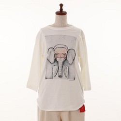 Gakuto Tkahashi  【Elephant】七分袖 Tshirt 1枚目の画像