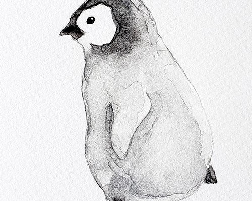 ペンギンのイラスト【原画】