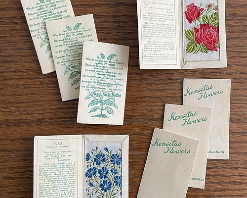 (k様ご予約済)花刺繍のシガレットカード・英国ヴィンテージ その他 