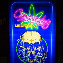 スカル ドクロ 医療 大麻 マリファナ ベイプ スモーキング ロック たばこ 照明 看板 置物 アメリカン雑貨 ライトBOX 電飾看板 電光看板
