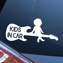 【おまけ付】  ギター キッズインカー ステッカー カーステッカー カーサイン KIDS キッズ ベビー 車 おしゃれ 1枚目の画像