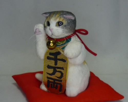 スコティッシュフォールドの招き猫 H様 ご注文品 招き猫 ねこ工房ふぉ