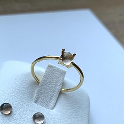 【販売中】スモーキークォーツ 天然石 ラウンド 4mm ハンドメイド リング 指輪 1枚目の画像