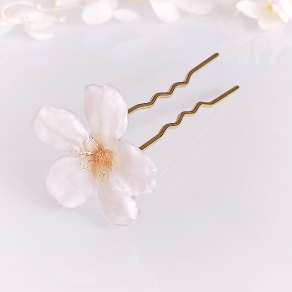 【受注制作】Everpink Sakura. 本物のお花　桜の髪飾り　かんざし/簪 ソメイヨシノ - 4