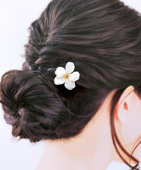 【受注制作】Everpink Sakura. 本物のお花　桜の髪飾り　かんざし/簪 ソメイヨシノ - 2