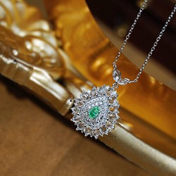 天然ダイヤモンドネックレス0.31ct k18 ネックレス・ペンダント パール