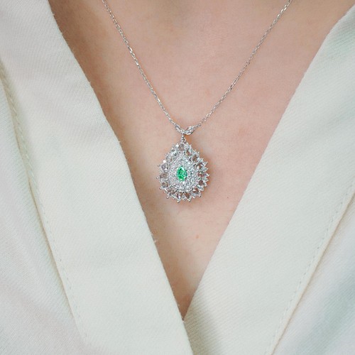 天然ダイヤモンドネックレス0.31ct k18 ネックレス・ペンダント パール