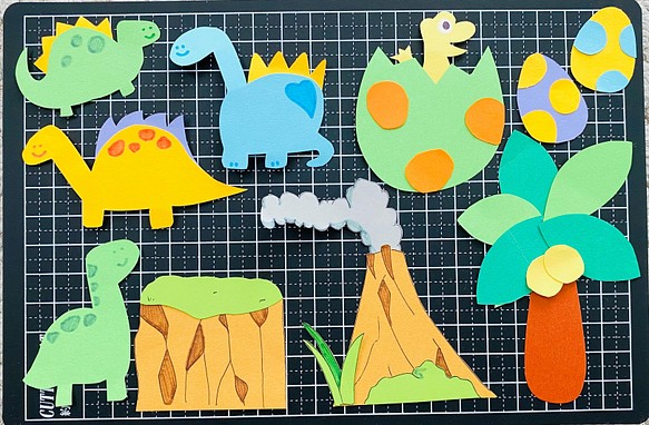 恐竜 壁面飾り 型紙 わた 通販 Creema クリーマ ハンドメイド 手作り クラフト作品の販売サイト
