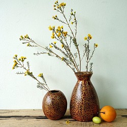 Bat Trang村 高級 ベトナム 陶器・花器・フラワーベース - 一輪挿し・花瓶・花器