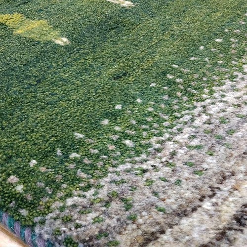 ぺルシャ ギャッベ リビング 緑 195×153cm 若草色 カーペット・絨毯 