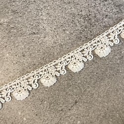2m コットンケミカルレース ボタニカル柄 日本製 lace-No,093 1枚目の画像