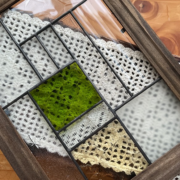 ステンドグラス　パネル　昭和レトロ　ガラス引き戸 1枚目の画像