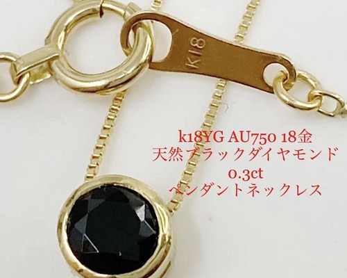 大粒！K18YG 18金 ブラックダイヤ1.0ct ペンダントトップ - www