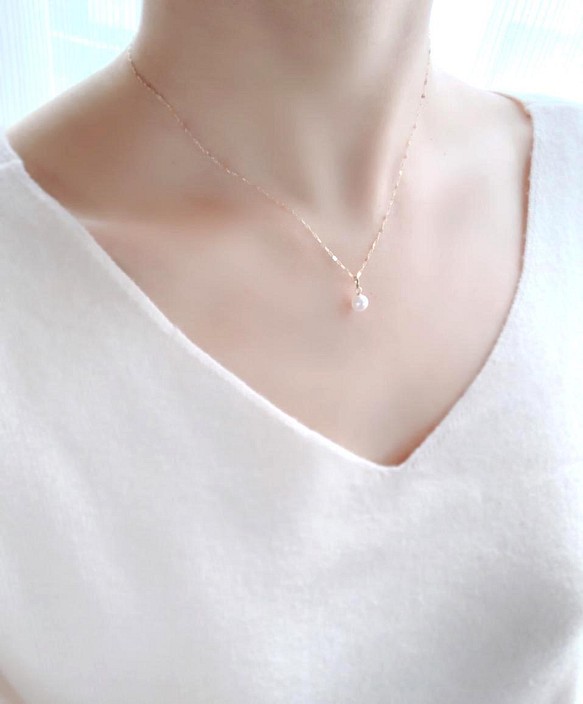 あこや本真珠】6月誕生石 2way☆ K10YG New Simple Necklace www