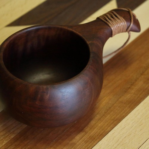 木のマグカップ ククサ KUKSA 23 ウォールナット材 キャンプ 