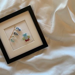 シーグラスアート　鯉のぼり　カブト 1枚目の画像