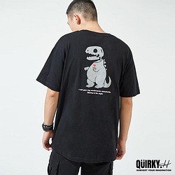 【Quirky.H】反光恐龍骨OVERSIZE短袖T-shirt 第1張的照片
