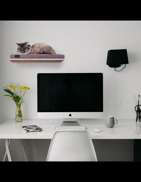即納｜空飛ぶ猫シェルフB（メープル x Eソフトカプチーノ）北欧 壁 猫ベッド シェルフ 新築 リフォーム ギャラリー 1枚目の画像