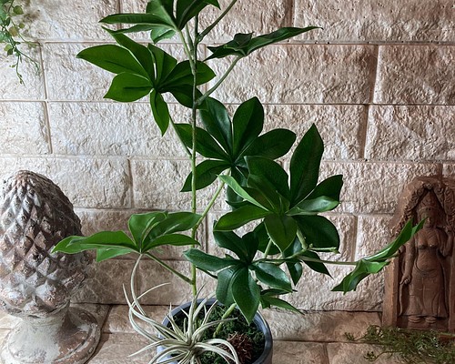 光触媒　人工観葉植物　ウォールグリーン　フェイク　アレンジ　ナナカマド花器付