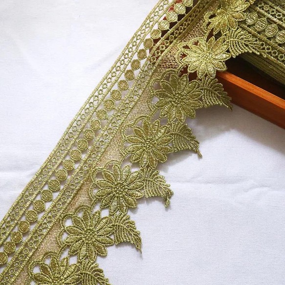 手芸 パーツ ゴールド 金 ハート 刺繍レース ケミカルレース 素材 結婚