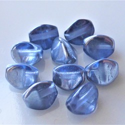種　大人ブルーグレー　チェコビーズCzech Glass Beads１０個 1枚目の画像
