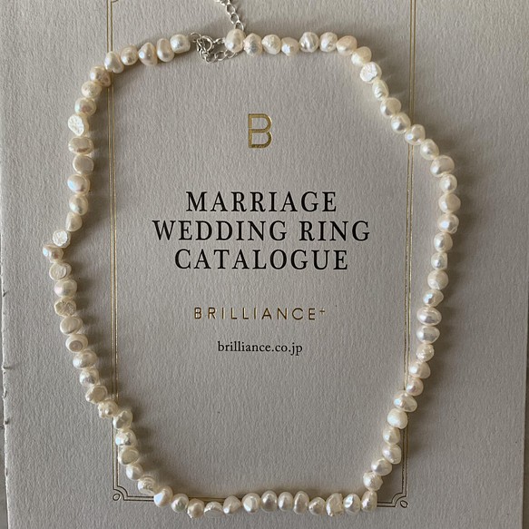 【39センチ】淡水バロックパール ホワイト 小粒 ネックレス チョーカー真珠　結婚式　二次会　素材　ハンドメイド
