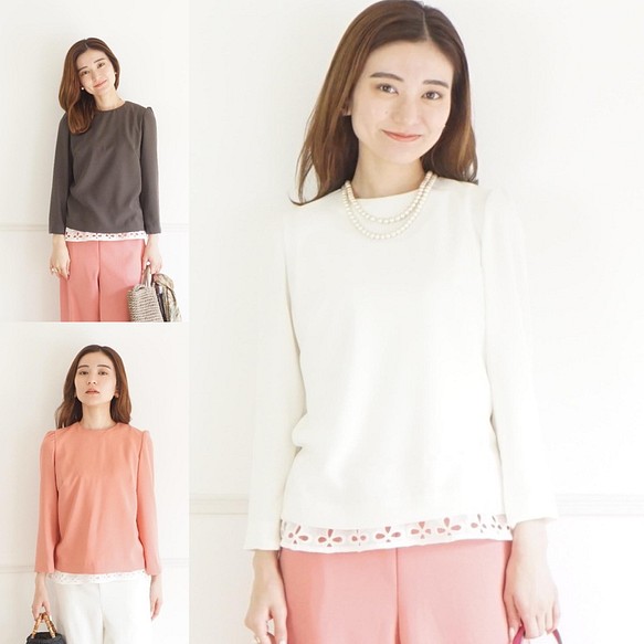 [新] Amunzen 襯衫 (Off-White / Pink / Charcoal) 38 第1張的照片