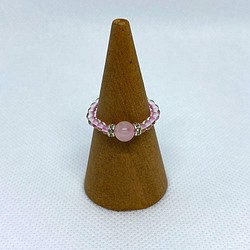 【送料無料】天然石/ローズクォーツリング　指輪 1枚目の画像